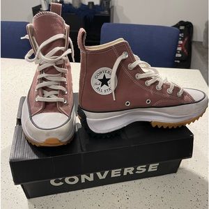 converse run star hike brown platforms